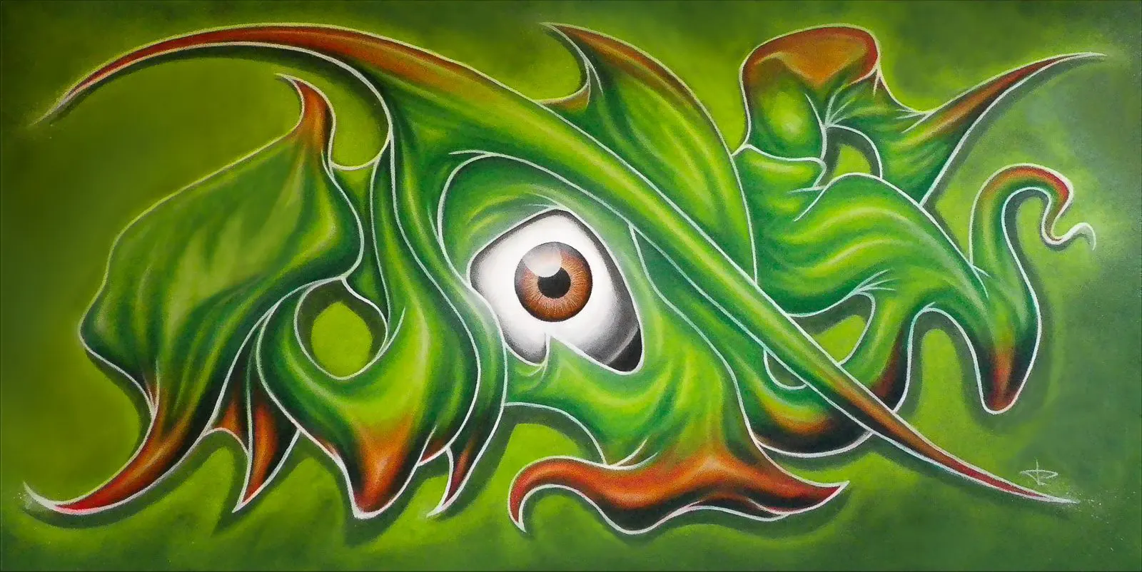 Peinture acrylique et aérosol sur panneau en bois - 120 cm x 240 cm