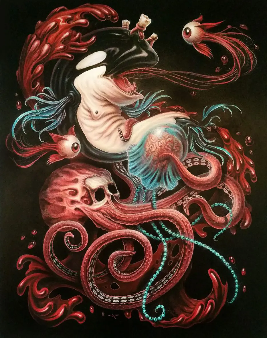 Peinture acrylique sur toile - 73 cm x 90 cm