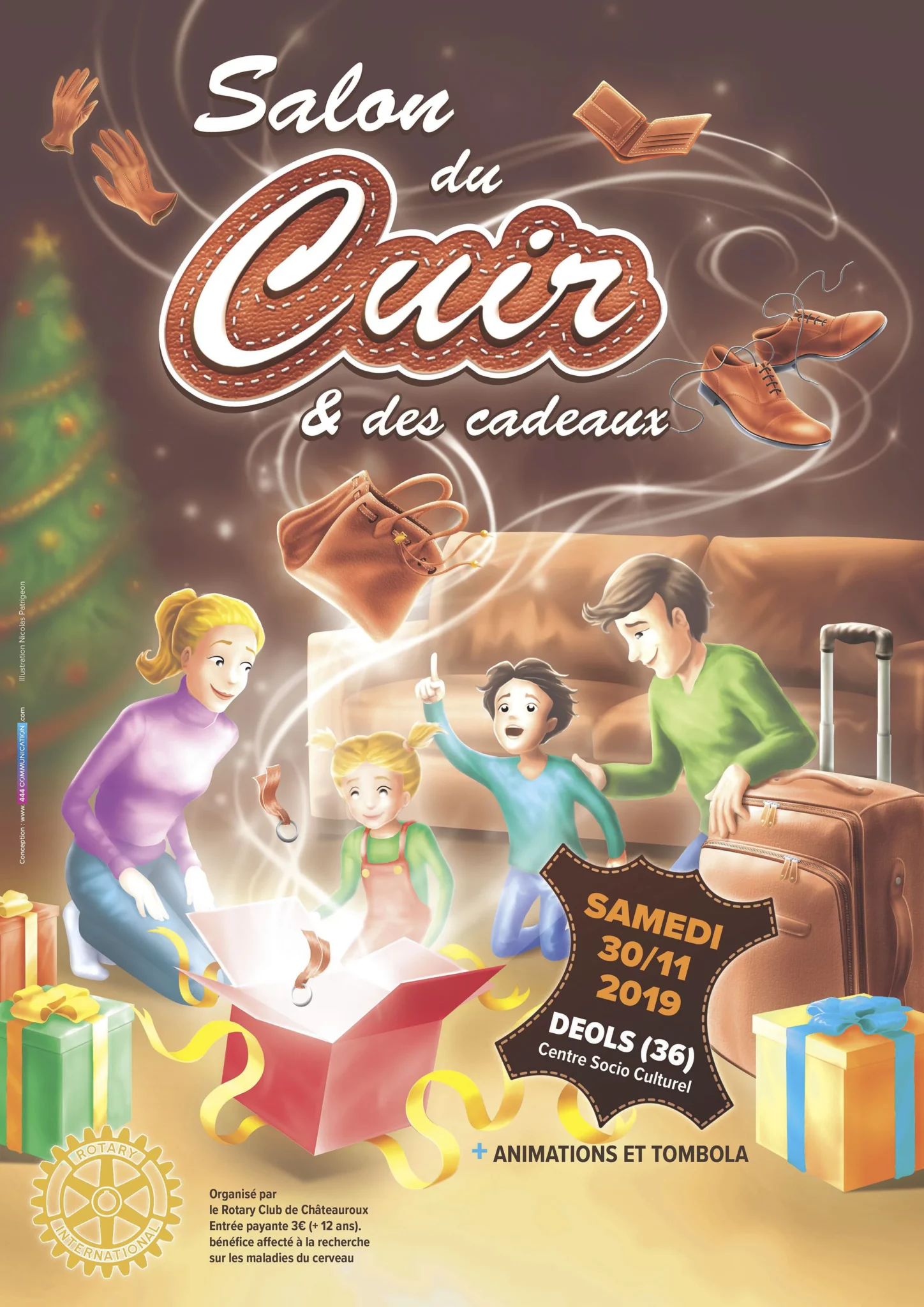 illustration de l'affiche du salon du cuir 2019 à Déols - 36130