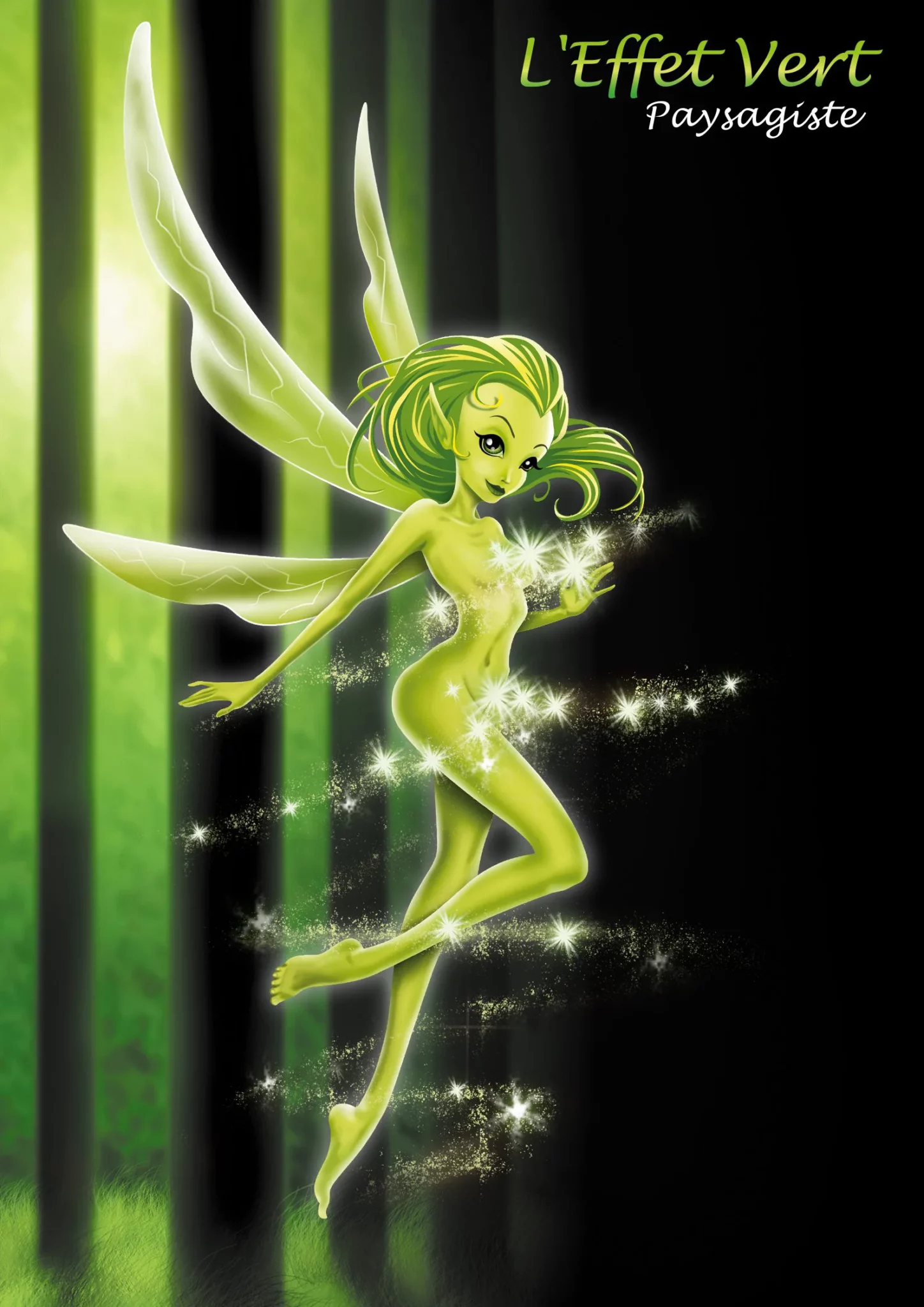 Illustration du visuel et logo pour le paysagiste L'EFFET VERT, Levroux - 36110