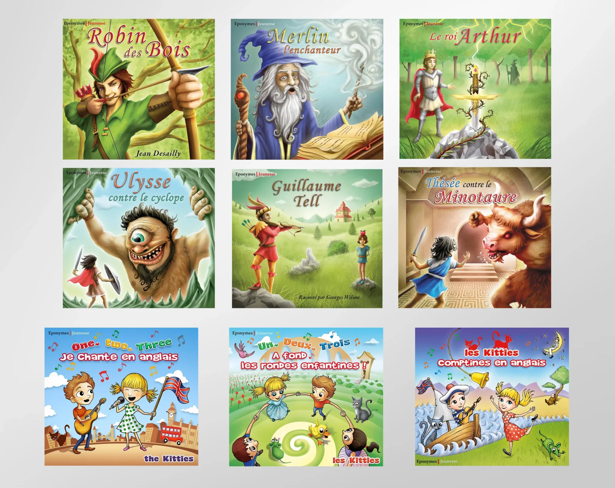 Illustrations pour livres audios au format CD, réalisées pour les Éditions Éponymes.