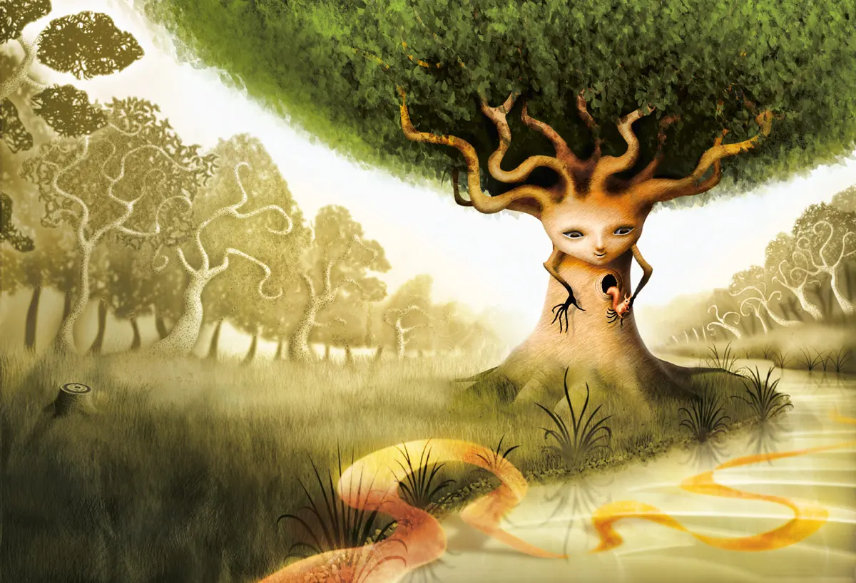 Illustration jeunesse – Illustration d’après le conte de Gérard de Nerval « La reine des poissons »