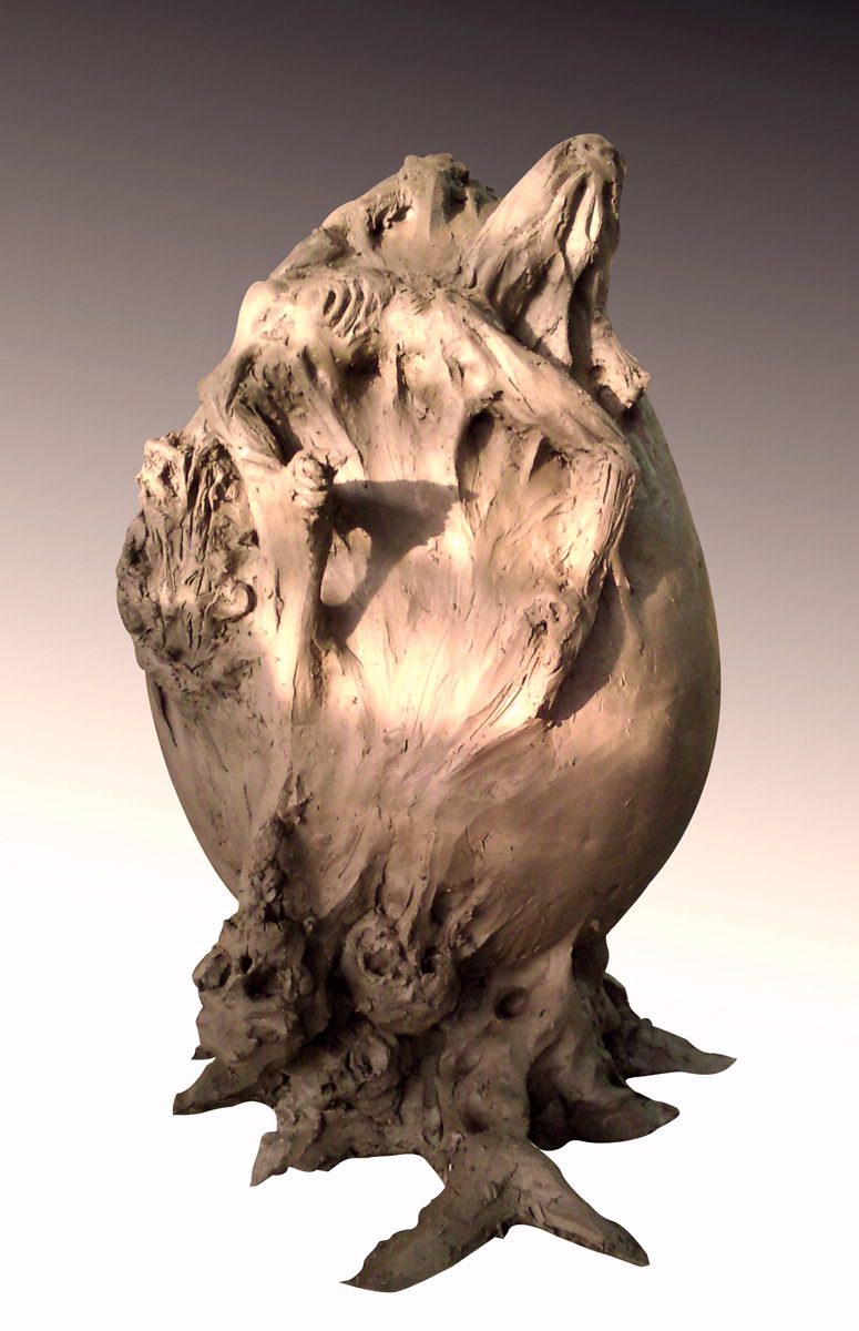 modelage terre crue oeuf