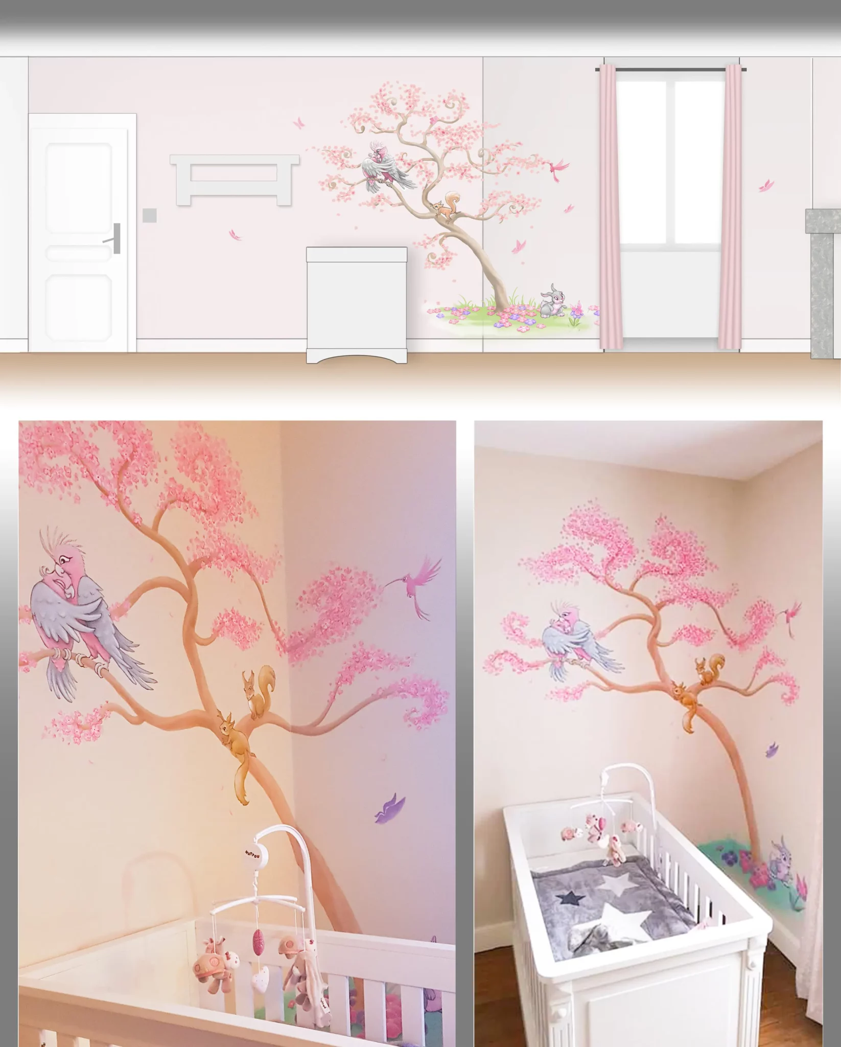 Peinture acrylique sur Mur