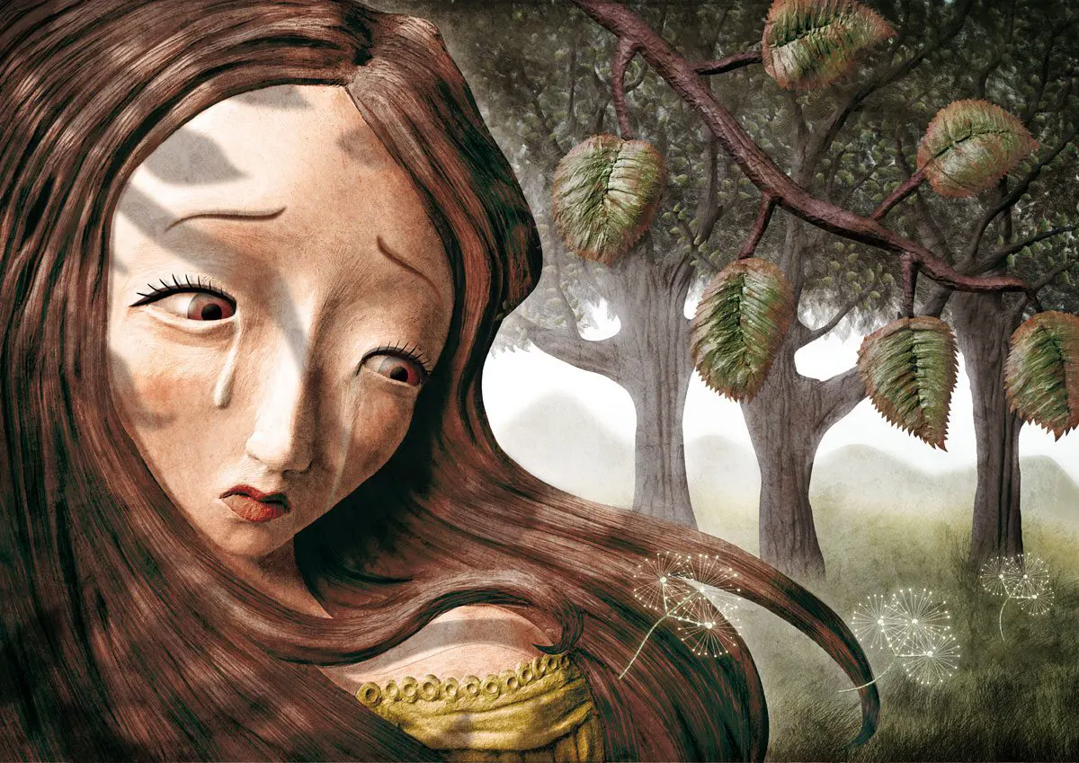 Illustration d’après le récit fantastique de Chamisso « L’Histoire merveilleuse de Peter Schlemihl »