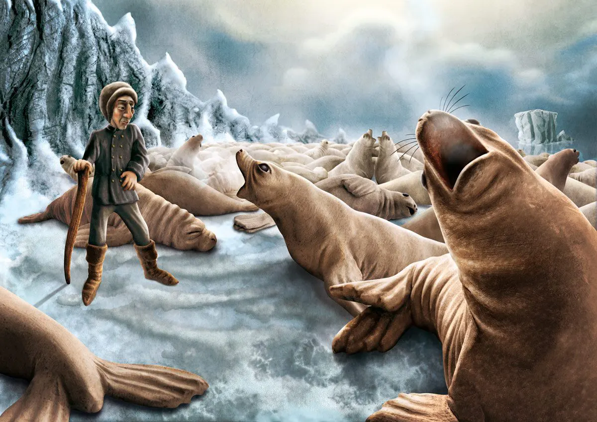 Illustration d’après le récit fantastique de Chamisso « L’Histoire merveilleuse de Peter Schlemihl »