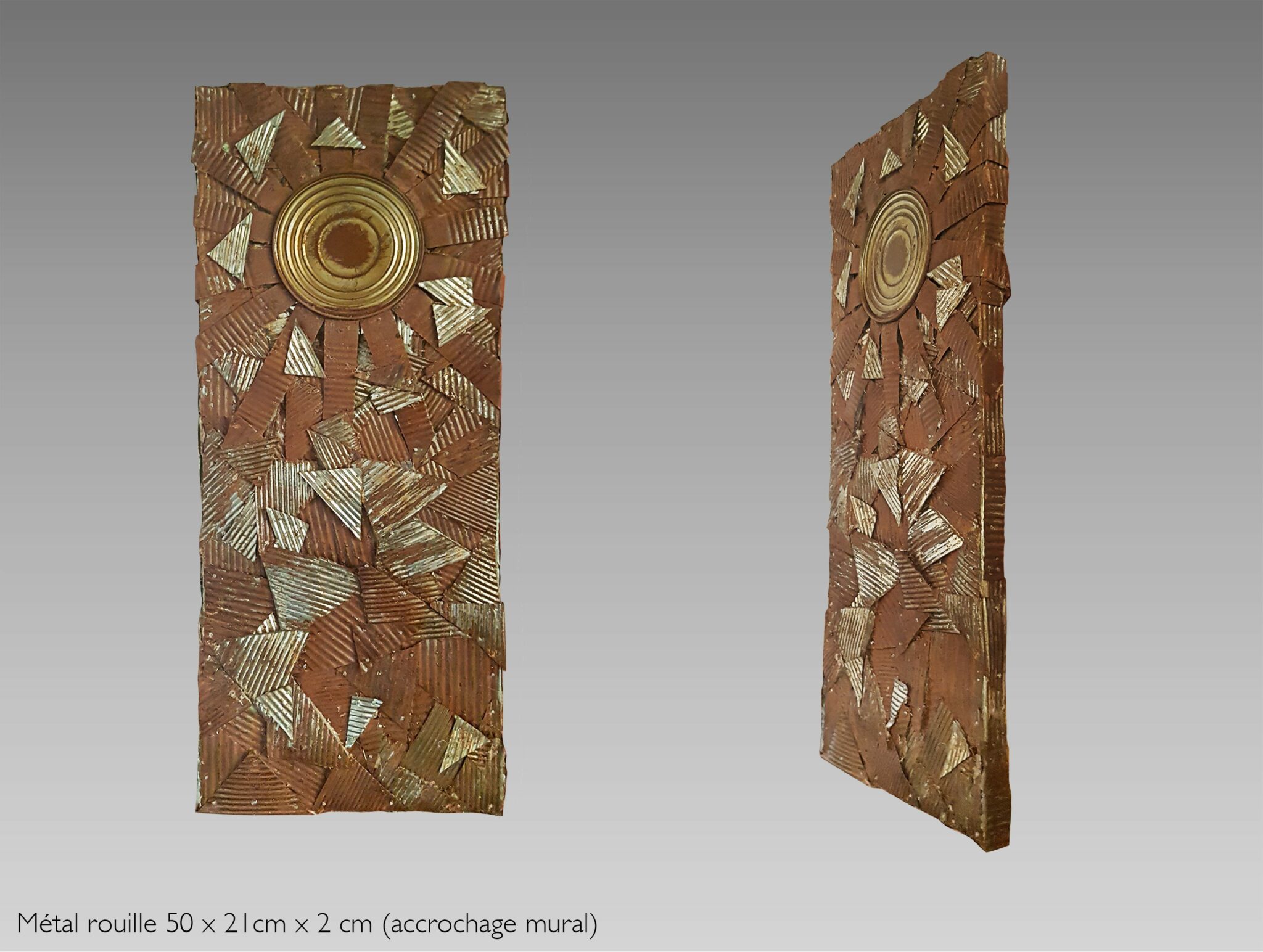 sculpture-tableau-metal rouille