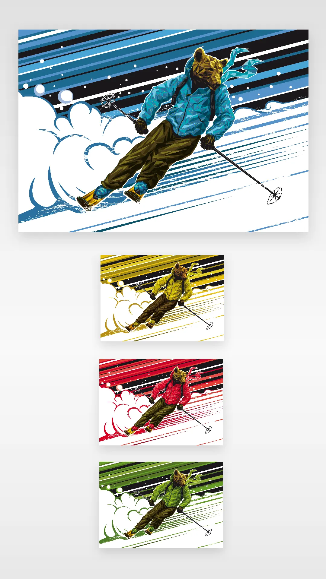 Illustration vectorielle - Mountain bear